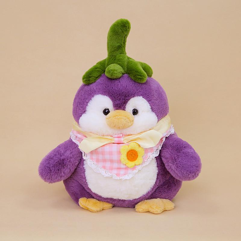 Plush Eggplant Penguin Toy For Kids Girls Gift Soft Stuffed Animal Childrens Decor