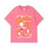 275 GSM Washed T-shirts 100% Cotton Pokemon V19 Charmander Print Unisex Heavy Cotton T Shirt