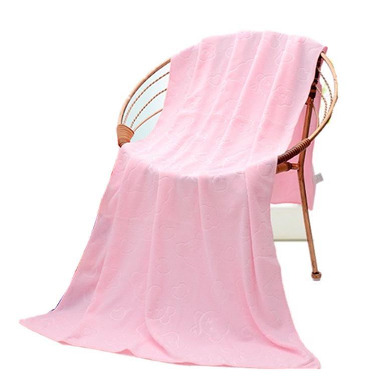 Little Bear Embossed Quick-Dry Soft Absorbent Bath Towel – Comfortable Daily Necessity