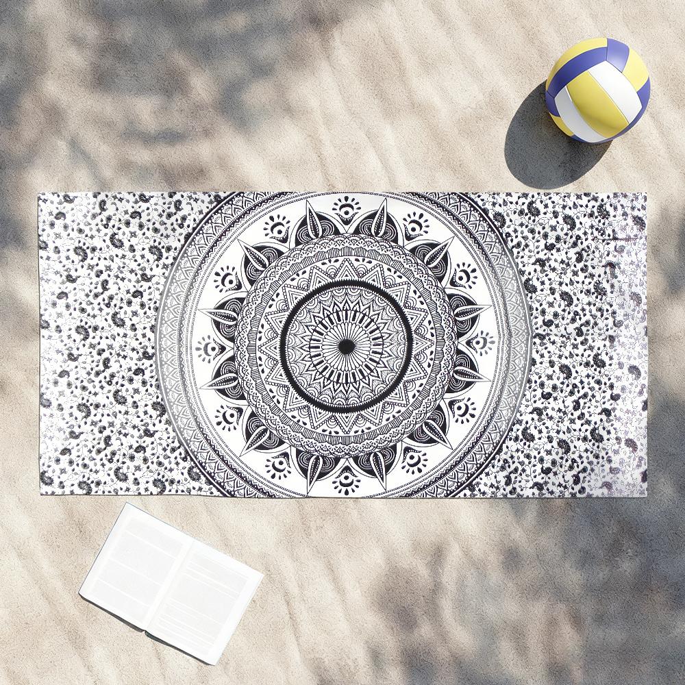 

Mandala Bohemian Art Towel Shower Sauna Travel Spa Quick Dry Gym Accessories Soft Large Beach Towels W30*H60(CM)