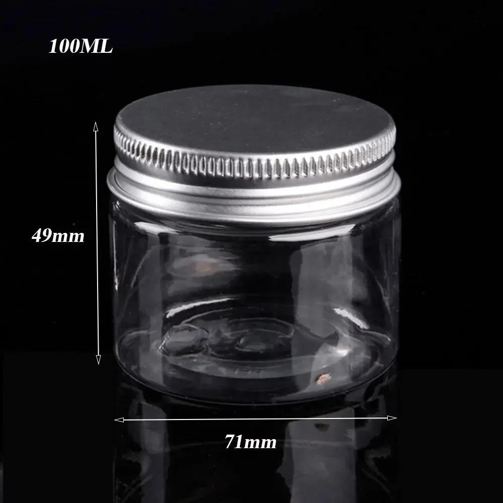 5ML-500ML Dark Brown Refillable Bottle Portable Glass Split Bottle Circular Tea Face Cream Bottle Travel Cosmetic Container Can