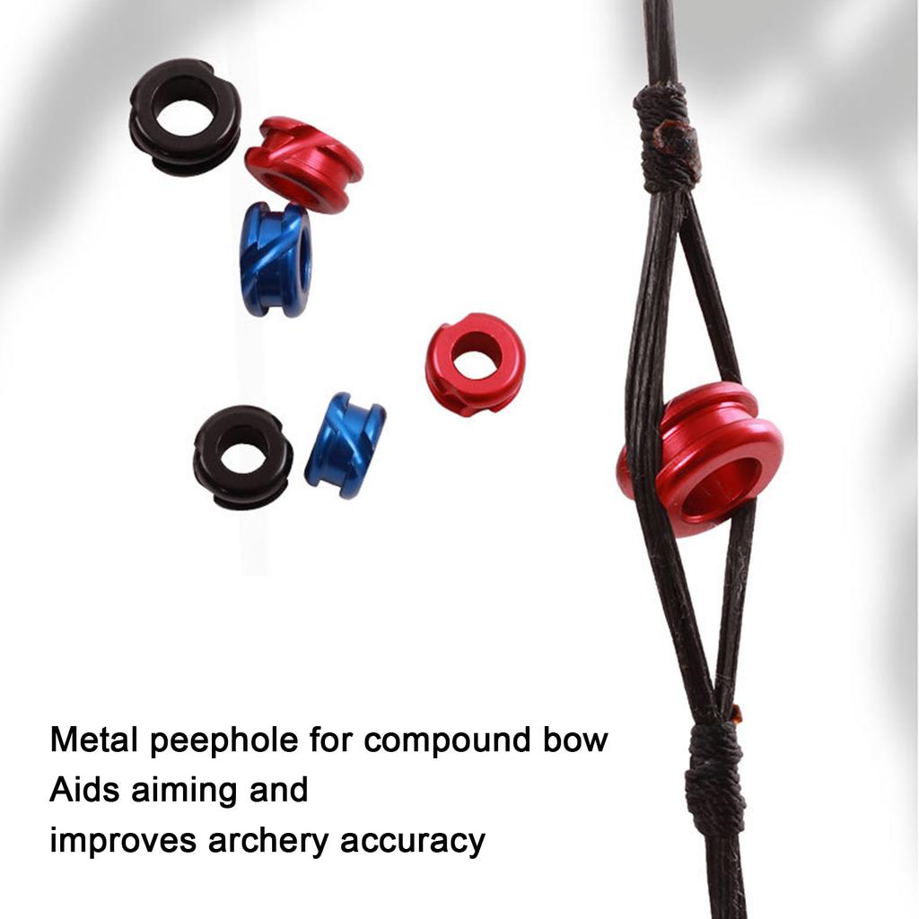 Archery Peep Sight Peep Sight Compound Bow Peep Sight Aluminum Alloy 3/16 Inch Multifunctional Hunting Bow Peep Sight for SP728