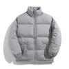 Mens Loose Thick Solid Waterproof Stand Collar Winter Cotton Puffer Jacket