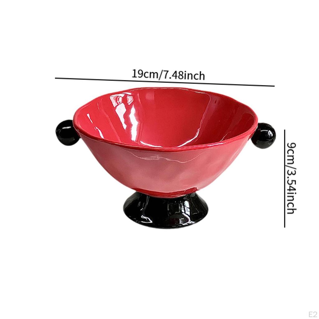Obstschale Doppelperlengriff Keramik Bonboniere Luxus Korb Brotaufbewahrung für