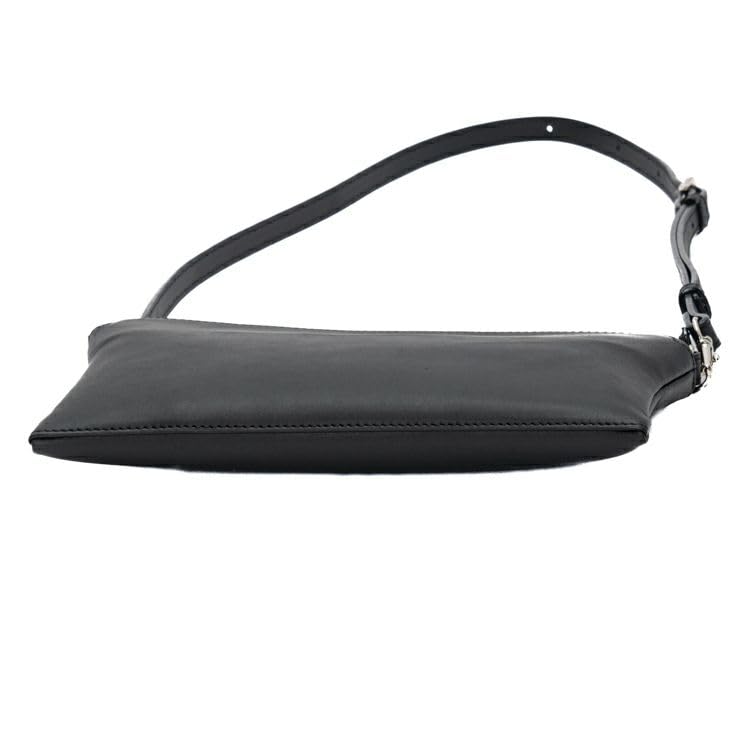 Tryon Officiële Schoudertas, Sacoche, Horizontaal, Echt Leer, Heren en Dames, Klep Mini, Klein, Crossbody Tas, AL133, Zwart