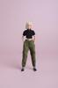 112 Scale Combat Uniform, Cargo Pants, Army Green. This Is Clothing for 112 Scale Figures. This Is a Short-sleeved T-shirt and Cargo Pants Set for