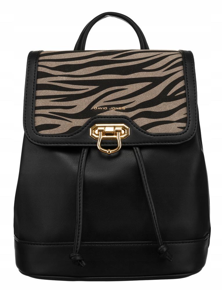 Women's urban backpack with a flap made of eco-leather - David Jones
