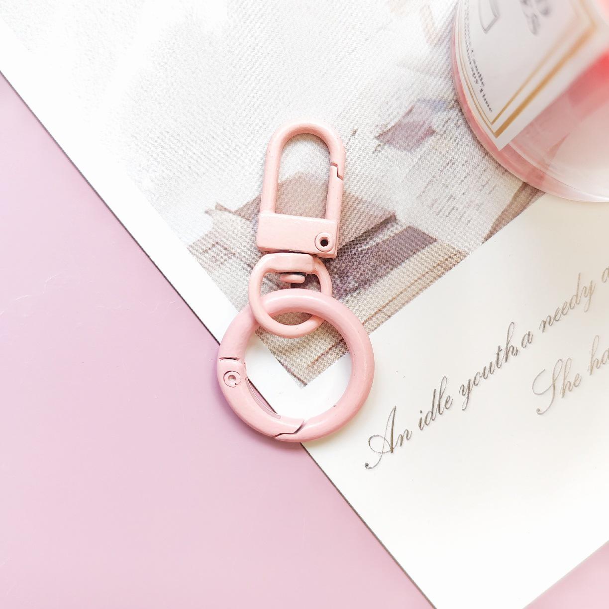 

Брелок для ключей «Красочный Макарон»: Аксессуар для самостоятельного изготовления украшений с пружинным кольцом Candy и подвеской в виде дверной пряжки розовый