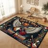 Music Theme Soft Crystal Velvet Rug Custom Name & Text Print Non Slip Floor Rug for Bedroom Living Room