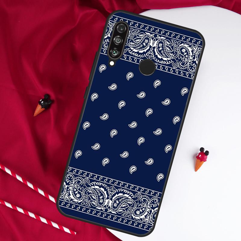 Royal Bandana Paisley For Huawei Nova 12s 11i 12i 7i 8i Y73 Y70 Y90 Y60 Y72 Y61 Y91 9 10 SE P30 Pro P40 Lite Case