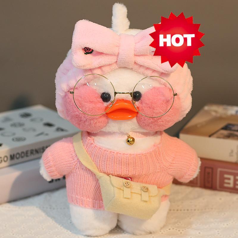 30cm Cute Lalafanfan Stuffed Soft Doll Plush Toy Kawaii Aminal Toys Girl Dressing Wearing Clothes Birthday Gifts
