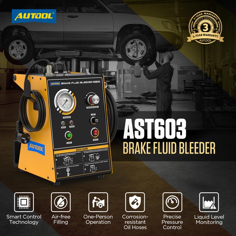 

AUTOOL AST603 Automotive Brake Fluid Bleeder 110V/220V Oil Exchanger Pumps Brake Oil Exchanger Tool Car Fast Brake Extractor