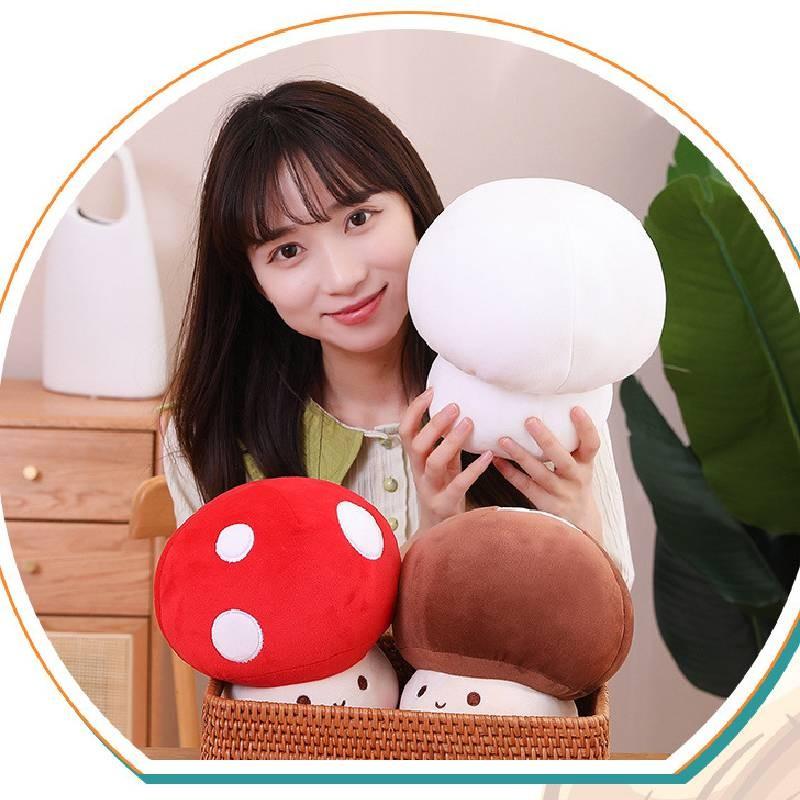 Cartoon Plush Mushroom Toy Vegetable Stuffed Doll Decoration Kids Cute Gift
