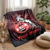 FC Köln Testo con Nome Personalizzato Coperta in Flanella Logo Calcio Coperta in Pile Personalizzata Regalo Speciale per Divano Camera da Letto Casa