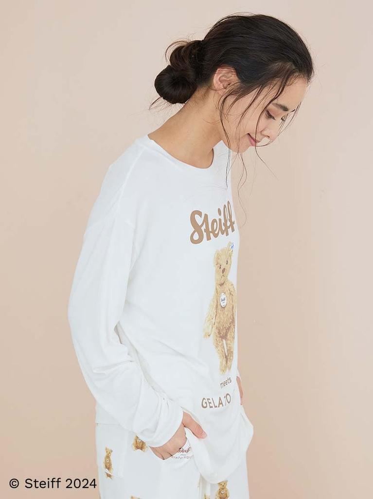 Gelato Pique Steiff James Long PWCT245237 CRM Free Size One-Point T-Shirt