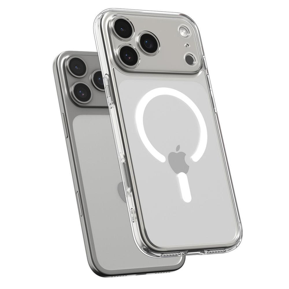 Skyddande fodral för iPhone 17 Pro Ultra Hybrid MagSafe - genomskinligt-vitt