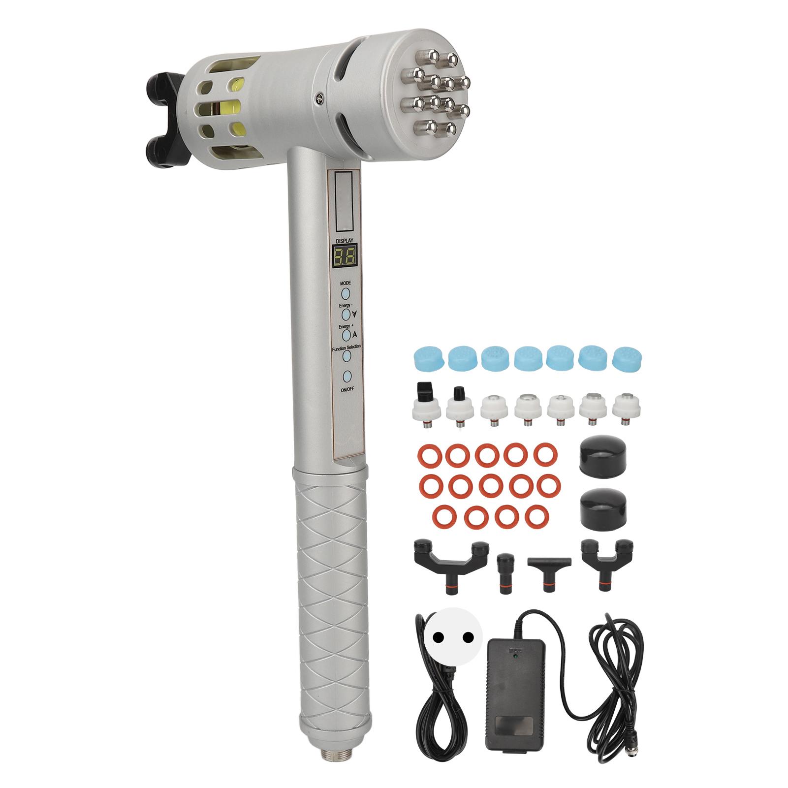 

Extracorporeal Shockwave Machine Reduce Pain Deep Massage ESWT Shock Wave Therapy Device Silver EU Plug