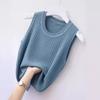 New Vest Women's Round Neck Large Size Pullover with Thin Bottom and Slim Body, Simple and Thin Inside and Sleeveless.