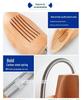 Hemlock Spring Solid Wood Shoe Tree: Durable Unpainted Shoe Stretcher & Shaper for Leather Shoes, Boots, Sneakers, and Skates.