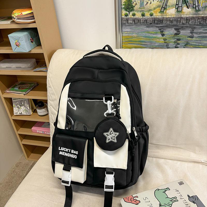 Stor kapasitet Videregående skoleelever Kvinne Koreansk Harajuku Veske Fritid Søt Smerteveske Ungdomsskole Ryggsekk Ryggsekk.