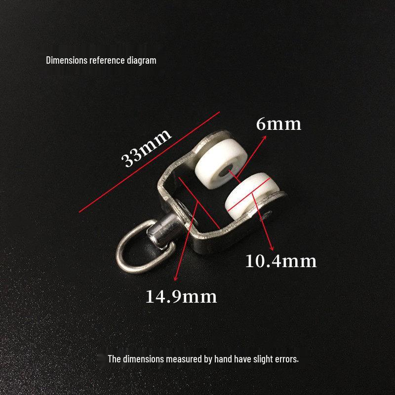 I-Beam Track Curtain Pulley: Old-Fashioned, Curved, Ball-Bearing Wheel, Single/Double Roller Hook System 2 pcs Free Shipping