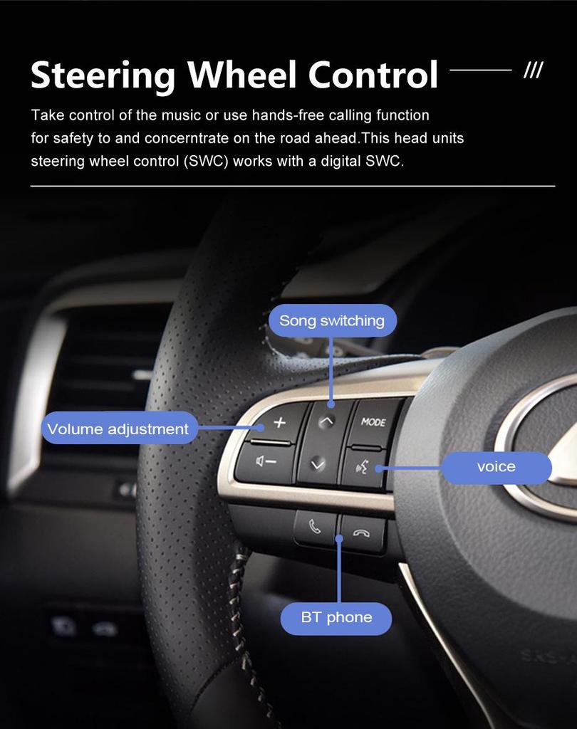 Toyota Corolla Android Navigation with CarPlay - Large Screen Stand-Up Display