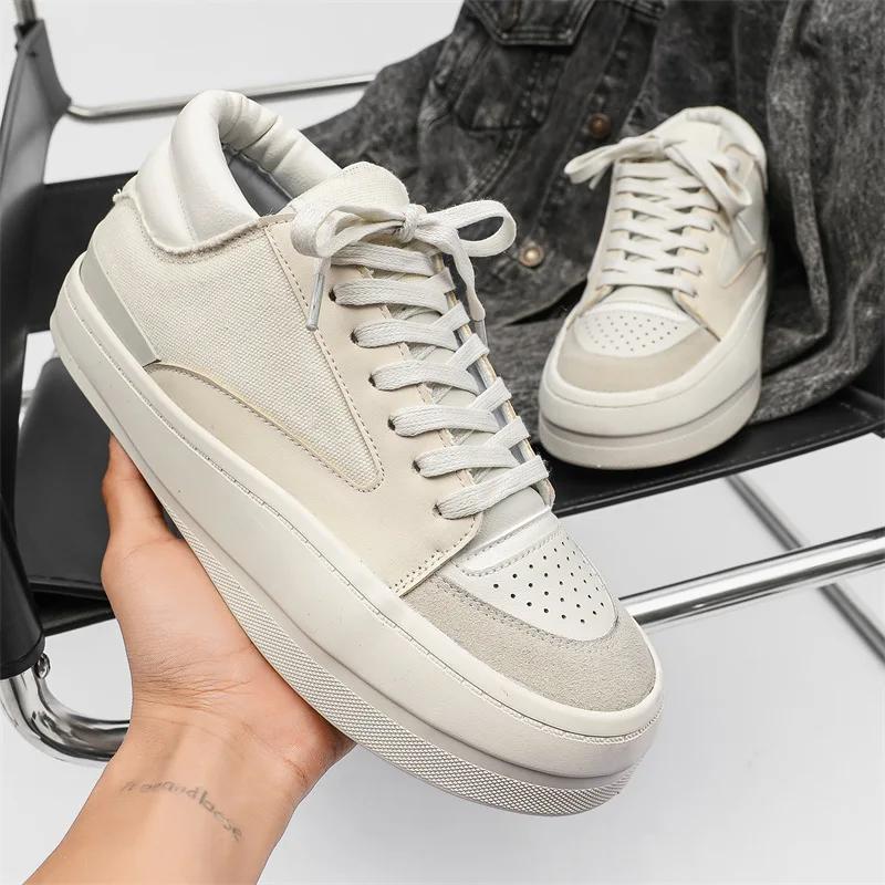 Shoes for Men Trendy Men's Casual Shoes Platform Wear-resistant Men Vulcanized Shoes Soft Breathable Male Sneakers Tenis Hombres