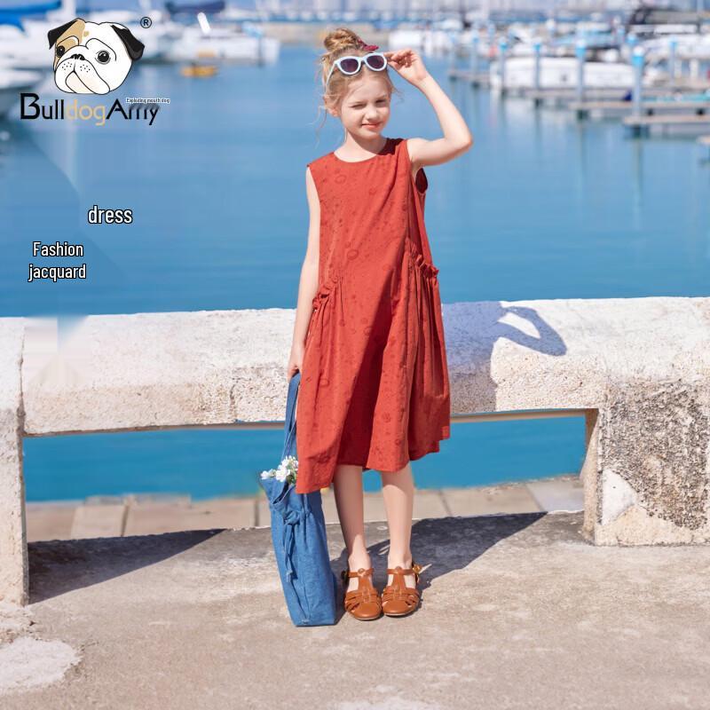 

CHANZUIGOU Girls Summer Sleeveless Midi Vacation Dress 120 cm