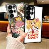 Anime Candy Candy Plating Phone Case For Samsung Galaxy S24 S25 FE S26 Edge S23 Ultra S22 S21 Plus S20 Anti-Fall Airabag Cover