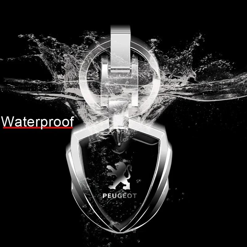 2026 Het Bilklistermärke Ny 3D Metall Bilstyling Nyckelring Nyckelring Ring Nyckelhållare För Peugeot 206 207 208 306 307 308 508 106 107