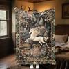 1pc Medieval fairy tale aesthetics unicorn blanket, al season lightweigh Poster blanket home office outdoor nap multifunc Poster blanketional blanket