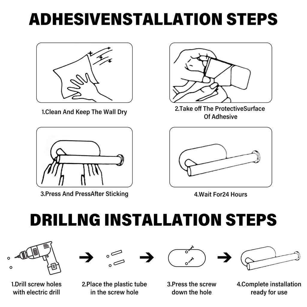 Bohrloser selbstklebender Papierhandtuchhalter, SUS304 Edelstahl, Unterbauregal 12,6'' für Handtücher & Folie, Küche/Wohnmobil/Badezimmer