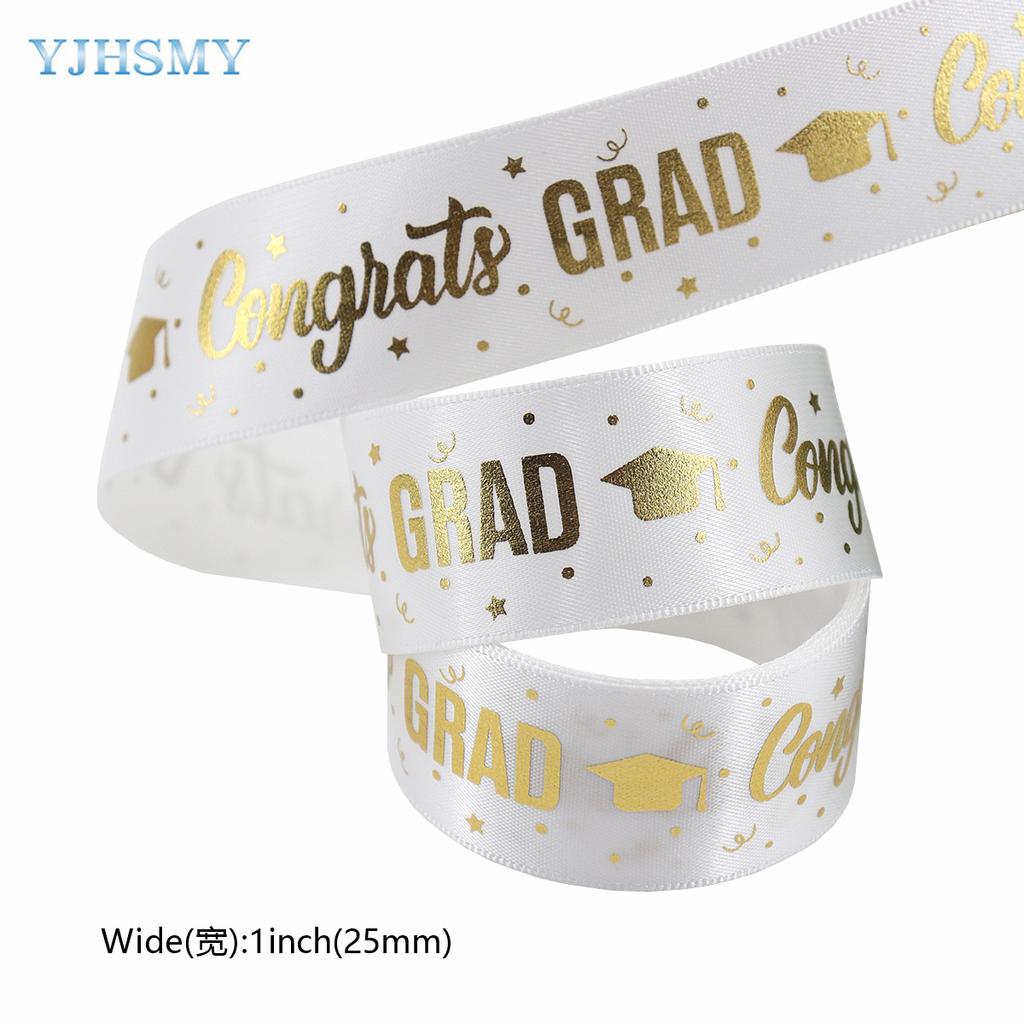 Ribbon Bronzing Congrats On Graduation Ribbons Congratulations Congrats Grad Decorative Ribbon Gift Wrapping