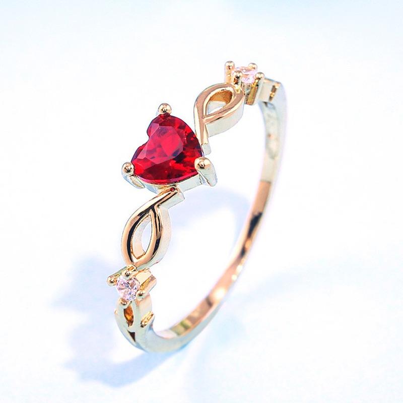 LUXY MOON Simple Heart Ring For Women Female Cute Finger Rings Romantic Birthday Gift For Girlfriends