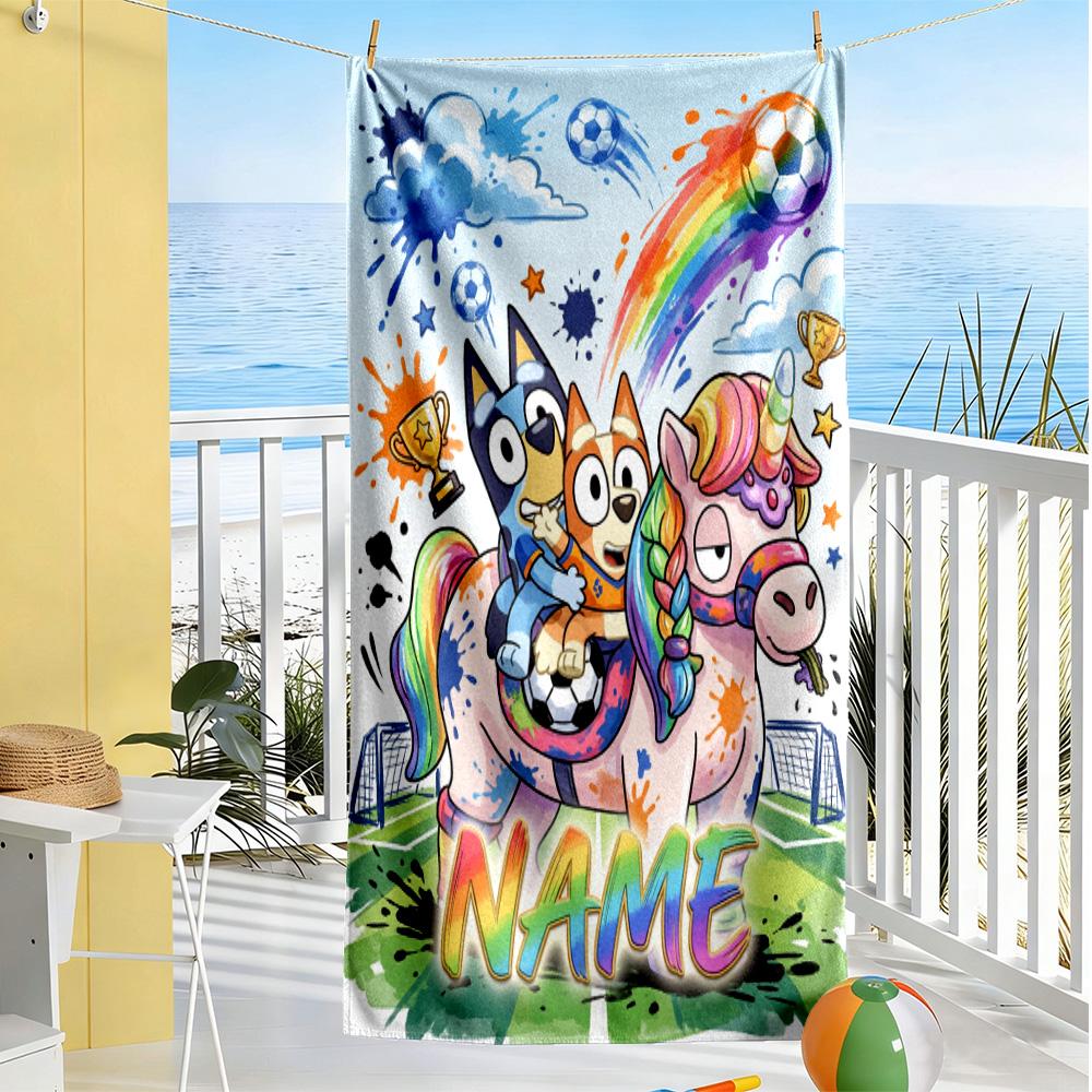 Halloween Friends Personalized Name Beach Towel Soft Durable Quick-Dry Suitable for Swimming Gym Camping Yoga Vacation