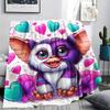1PC Gremlins Print Flannel Blanket, High quality All Seasons, Home Decor, Warmth and Comfort, Perfect for Christmas Gifts