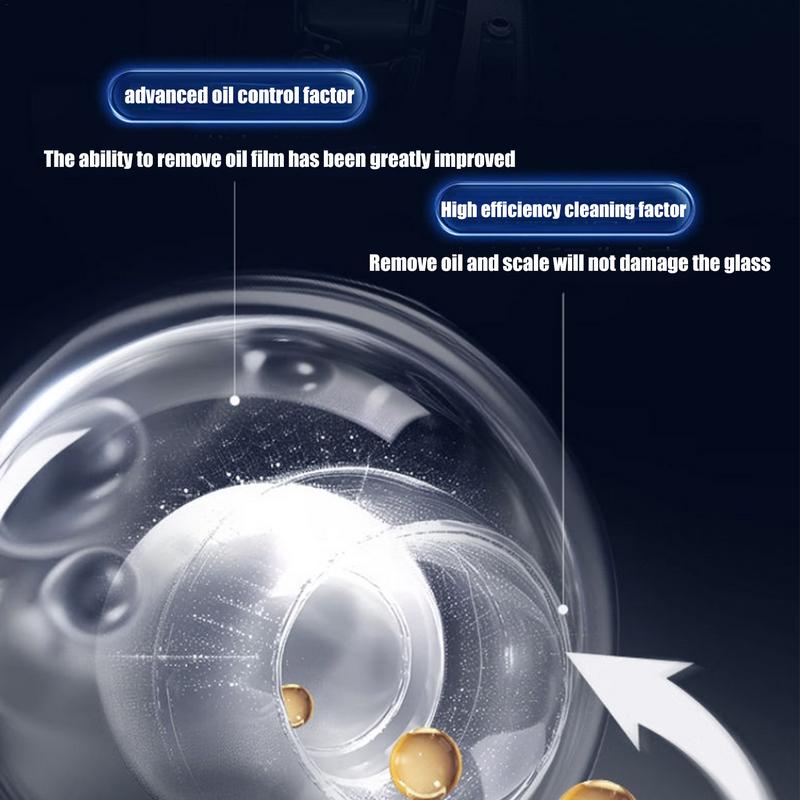 Automotive Glass Oil Film Cleaner 120ml Car Windshield Glass Oil Film Remover Window Oil Film Cleaner Brush Car Wash Supplies