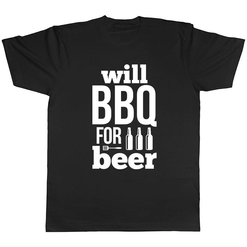 Will BBQ for Beer Mens Womens Ladies T-Shirt Tee S разноцветный