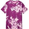 Splash Effect Crew Neck Pullover Short Sleeve T-Shirt Men Tops Pink DZ2729-653