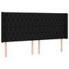 VidaXL LED Headboard Bedroom Furniture Double Bed Accessory Head of Bed Frame Interior Black 3124408