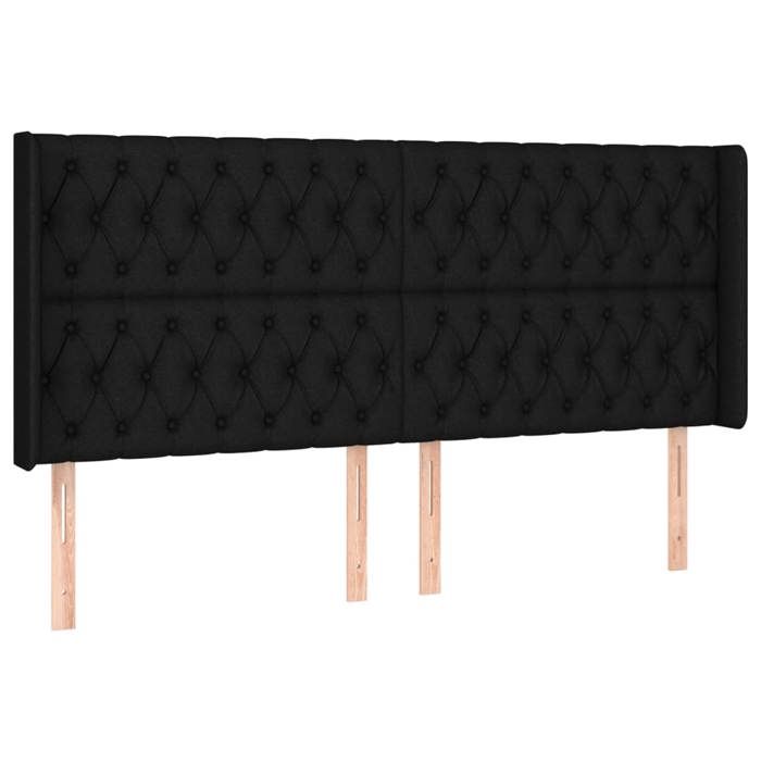 VidaXL LED Headboard Bedroom Furniture Double Bed Accessory Head of Bed Frame Interior Black 3124408