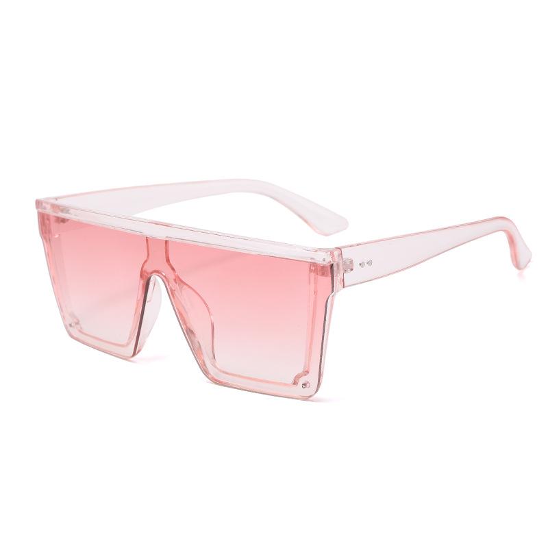 

Новые солнцезащитные очки в большой оправе + модные солнцезащитные очки в коробочке для женщин + ослепительные цветные очки для мужчин C8 transparent powder