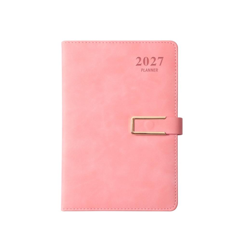 Wear-resistant 2027 Schedule Planner Notepad 12 Months Office Work Planner Business розовый