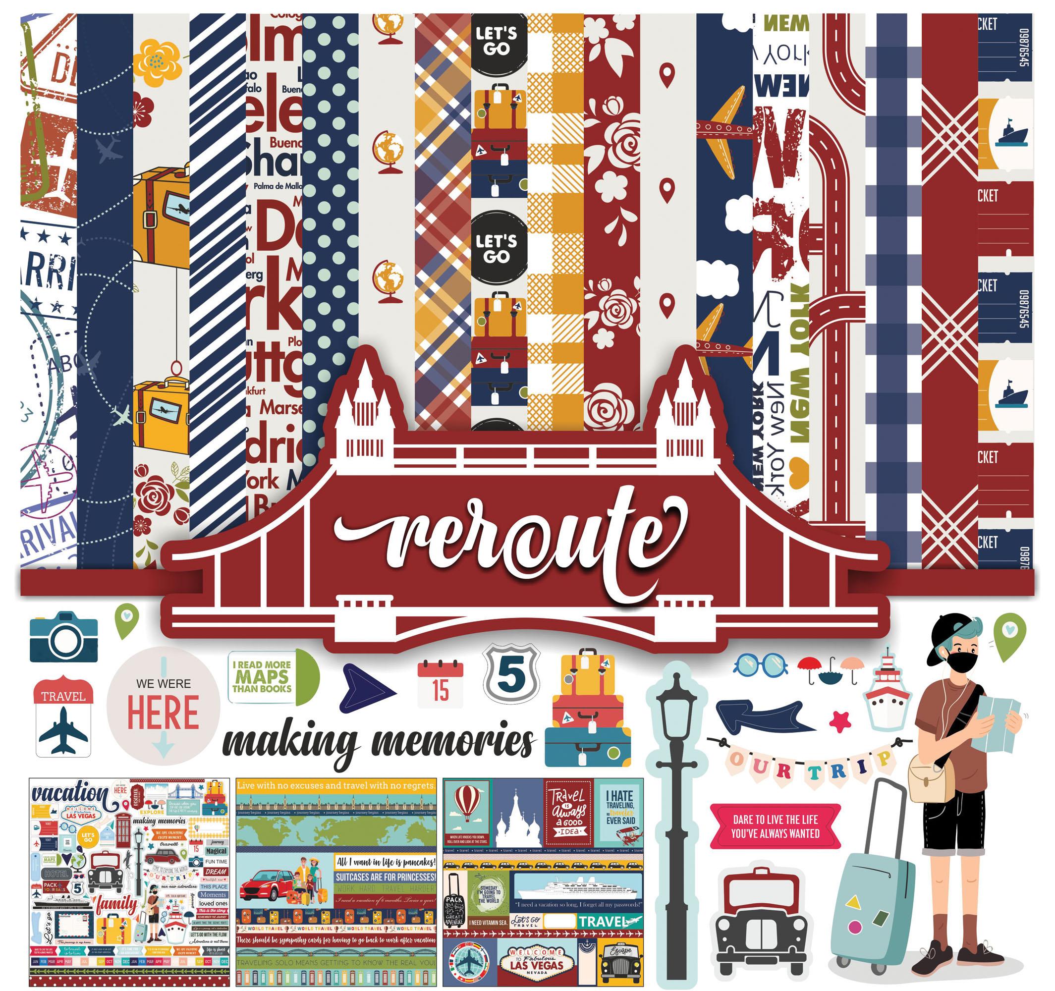 

Inkdotpot Travel Collection Двусторонний набор бумаги для скрапбукинга Карточки 12 x 12 Бумага для изготовления карт с листом наклеек - 16 страниц - 12 x12 разноцветный