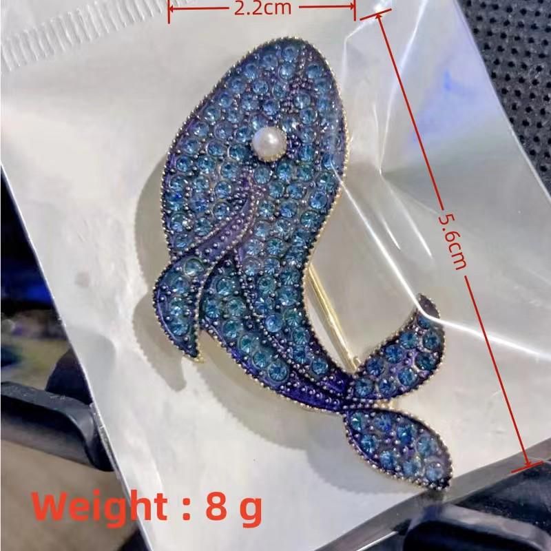 European & American Rhinestone Retro Gypsophila Eight-Pointed Star Brooch for Sweaters & Scarves