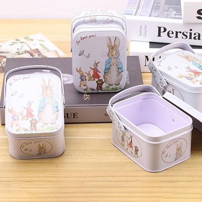 Vintage Small Suitcase Storage Tin Metal Candy Box Gift Box Cookie Gift Box