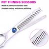 Pet Grooming Scissors Round Head Professional Stainless Steel Dog Hair Scissors Durable Pet Shears Animal Cutting Portable Set