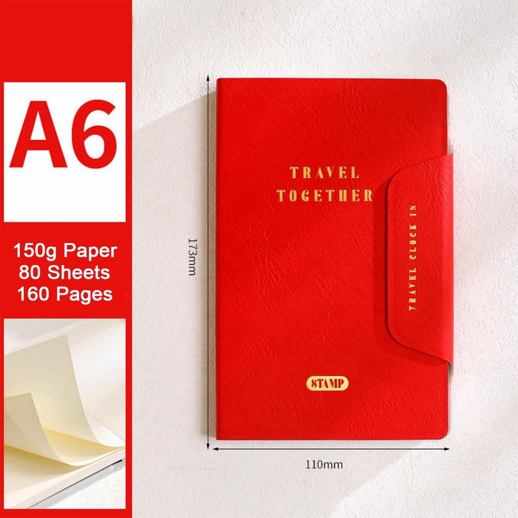 A6 Travel Journal, Student Leather Notebook, Blank Pages, Notepad, Drawing Book, Business Meeting Record Book, Mind Map, 80 Sheets