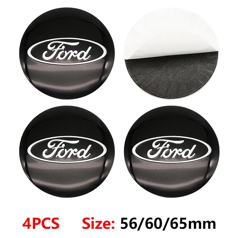 Samolepka na auto 4ks 56/60/65mm Samolepky na středové krytky kol auta Odznak Pro Ford Fiesta Mondeo Explorer Focus Mondeo Escape Kuga M