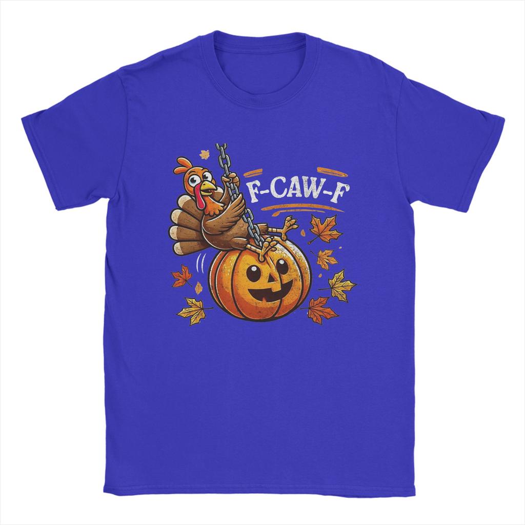 F-Caw-F Funny Chicken Thanksgiving Christmas Cotton T Shirt For Man Summer Streetwear T Shirts Comfortable Fashion Tee Shirt